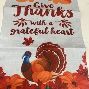 New Sturdy Thankful Garden Flag, Thankful Garden Flag NEW Thanksgiving!